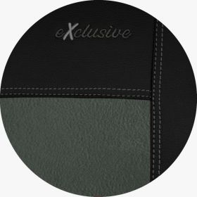 Autopotahy Škoda Fabia I, kožené s alcantarou EXCLUSIVE světlešedé, dělená