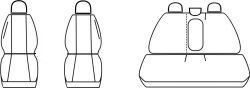 Autopotahy Ford Mondeo III, od r. 2000-2007, Eco kůže + alcantara šedé Vyrobeno v EU