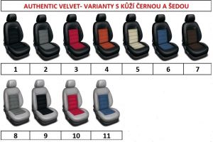 Autopotahy kožené MITSUBISHI ASX, AUTHENTIC VELVET, kůže a alcantara černé