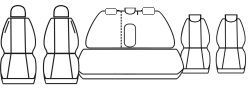 Autopotahy Opel Zafira A FL, 7 míst, od r.2003-2005, antracit