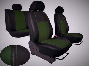 Autopotahy Peugeot Boxer II, 3 místa, stolek, EXCLUSIVE kožené s alcantarou, zelené Vyrobeno v EU