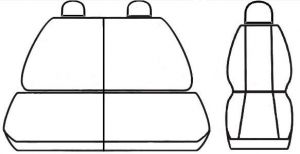 Autopotahy Citroen Berlingo II,3 místa, delené dvojsedadlo,od r. 2008, Dynamic žakar tmavý