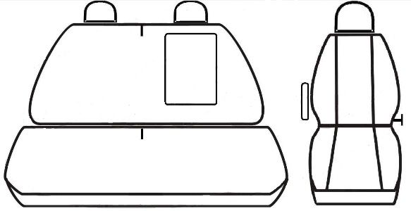 Autopotahy CITROEN JUMPER II, 3 místa, od r. 2006, Dynamic žakar tmavý Vyrobeno v EU