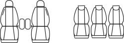 Autopotahy Citroen Xsara Picasso, od r. 1999-2010, 5 míst, Dynamic žakar tmavý