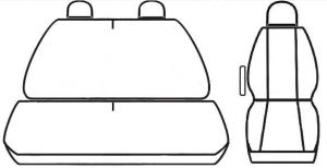 Autopotahy RENAULT MASCOTT, 3 místa, od r. 1999-2010, Dynamic žakar tmavý