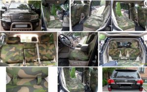 Autopotahy TOYOTA LAND CRUISER V8, 7 míst,  MODEL 2016, ARMY styl