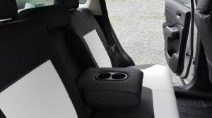 Autopotahy HONDA CR-V IV, od r. 2012, AUTHENTIC LEATHER, černobílé