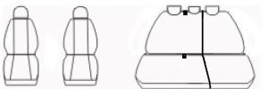 Autopotahy HYUNDAI I30, od r. v. 2007-2012, Eco kůže + alcantara černé