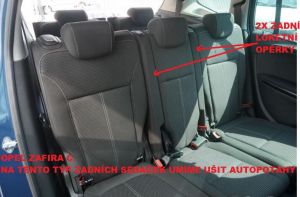 Autopotahy OPEL ZAFIRA C TOURER, 7 míst. od r. 2011, AUTHENTIC LEATHER černobéžové