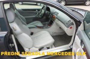 Autopotahy MERCEDES CLK W208 před a po FL, od r. 1997-2002, AUTHENTIC LEATHER béžovočerné