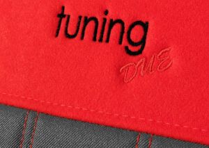 Autopotahy NISSAN PULSAR, se zadní loketní opěrkou, od r. 2014, Duo Tuning červeno černé