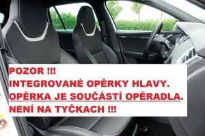 Autopotahy ŠKODA OCTAVIA III, integrované přední op. hlavy, DUO stříbrno černé