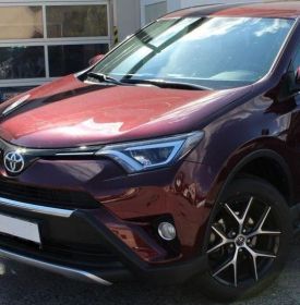 Autopotahy TOYOTA RAV 4 IV HYBRID, od r. 2016, EXCLUSIVE kůže a alcantara červené