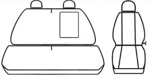 Autopotahy FIAT SCUDO I, 3 místa, od r. 1996-2006, Dynamic žakar tmavý