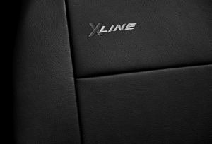 Autopotahy X-LINE kožené, sada pro dvě sedadla, černé