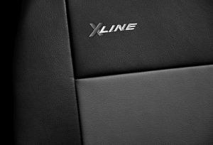 Autopotahy X-LINE kožené, sada pro dvě sedadla, šedé