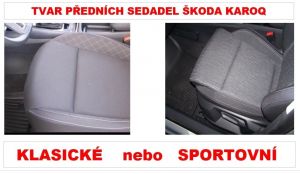 Autopotahy ŠKODA KAROQ, DĚLENÉ ZADNÍ OPĚRADLO, LAVICE NEDĚL.AUTHENTIC DOBLO, matrix béžový