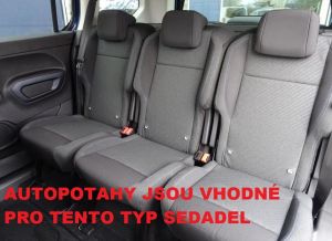 Autopotahy CITROEN BERLINGO III, 5 SEDAČEK, od r. 2018, Dynamic grafit