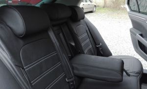 Autopotahy Škoda Superb II, limuzina, AUTHENTIC LEATHER, černé