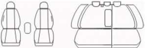 Autopotahy Volkswagen Passat B7 , kombi, od r 2010-2014, Eco kůže + alcantara šedé