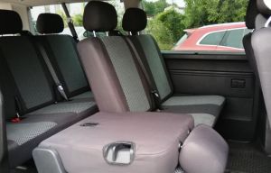 Autopotahy VOLKSWAGEN T6 TRANSPORTER, MULTIVAN, 9 míst,1+2+2+1+3, od r. 2015, šedo černé