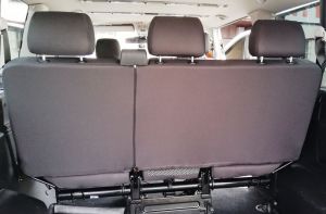 Autopotahy VOLKSWAGEN T6 TRANSPORTER, MULTIVAN, 9 míst,1+2+2+1+3, od r. 2015, šedo černé