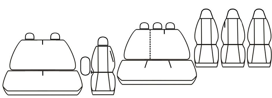 Autopotahy FIAT TALENTO, 9 míst, nedělený dvojsedák (1+2+3+1+1+1), od 2014, žakar