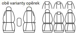 Autopotahy VOLKSWAGEN TOURAN, 5 míst, od r. 2003-2015, Dynamic žakar tmavý