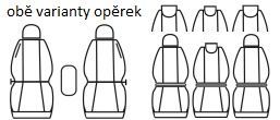 Autopotahy VOLKSWAGEN TOURAN, 5 míst, od r. 2003-2015, Dynamic žakar tmavý Vyrobeno v EU