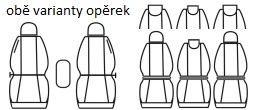 Autopotahy VOLKSWAGEN TOURAN, 5 míst, od r. 2003-2015, Dynamic žakar tmavý Vyrobeno v EU