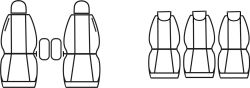 Autopotahy Citroen Xsara Picasso od 1999-2010r., 5míst, prolis