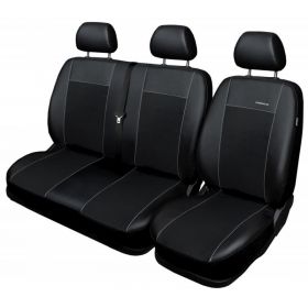 Autopotahy Ford Tranzit Custom, 3 místa, od r. v. 2012, Eco kůže + alcantara černé