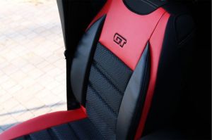 Ergonomický potah na 1 sedadlo GT ERGONOMIC LEATHER, čevený