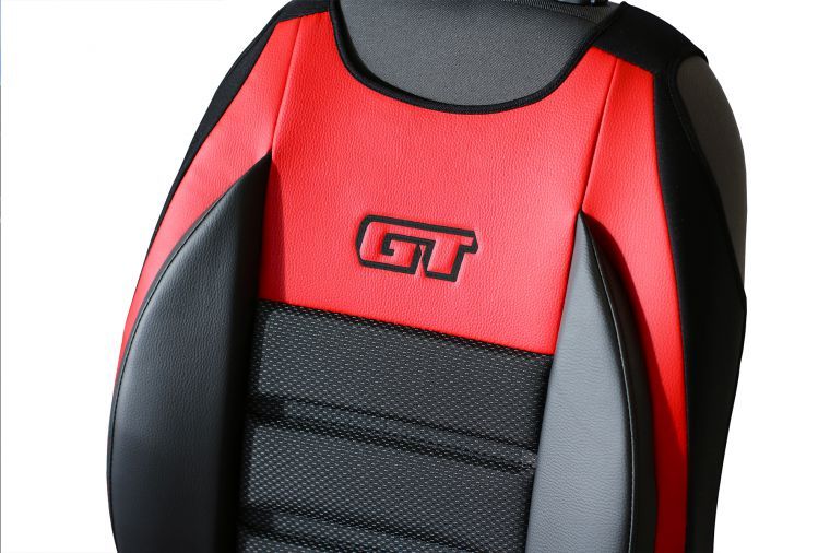 Ergonomický potah na 1 sedadlo GT ERGONOMIC LEATHER, čevený