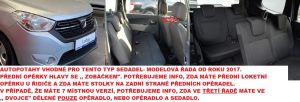 Autopotahy DACIA LODGY 7 MÍST, od r. 2017, VIP červené