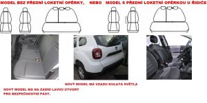 Autopotahy Dacia DUSTER III, od r. 2018, NOVÝ MODEL, DUO červeno černé
