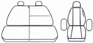 Autopotahy MAN TGE, 1+2, 3 místa, od r. 2017, NOVÝ MODEL, žakar tmavý