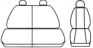 Autopotahy Citroen Berlingo III, 3 MÍSTA, od r. 2018, Eco kůže + alcantara šedé
