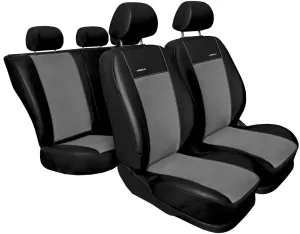 Autopotahy Audi A4 B7, sedan, kombi, od r. 2004-2008, Eco kůže + alcantara šedé
