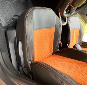 Autopotahy DACIA JOGGER, 5 MÍST, od r. 2021, VELVET EXCLUSIVE oranžové