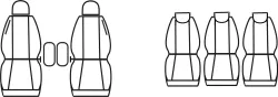 Autopotahy TOYOTA PROACE CITY, 5 SAMOSTATNÝCH SEDAČEK, od r. 2018, Dynamic grafit