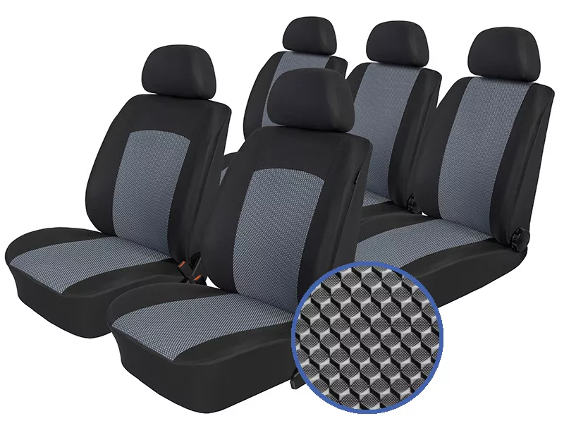 Autopotahy TOYOTA PROACE CITY, 5 SAMOSTATNÝCH SEDAČEK, od r. 2018, Dynamic šedé