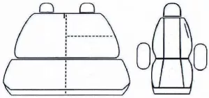 Autopotahy VOLKSWAGEN CRAFTER, 1+2, 3 místa, od r. 2017, NOVÝ MODEL, grafit