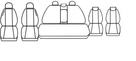 Autopotahy Opel Zafira B, ZAFIRA TOURER, 7 míst, od r. 2005-2011, Eko kůže šedá