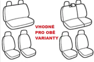 Autopotahy Škoda Fabia I, nedělená zadní sedadla, od r.1999-2007, Eco kůže+ alcantara šedé