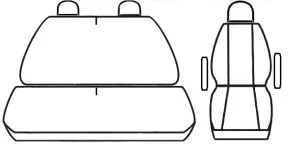 Autopotahy VOLKSWAGEN T5, 3 MÍSTA, od r. 2003-2014, EXCLUSIVE šedé