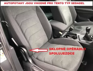Autopotahy VOLKSWAGEN TIGUAN II, od r. 2016, Eco kůže + alcantara šedé