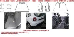 Autopotahy DACIA DUSTER II, od r. 2018, DUO červeno černé
