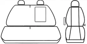 Autopotahy RENAULT MASTER IV, 3 místa, od r. 2024, černé
