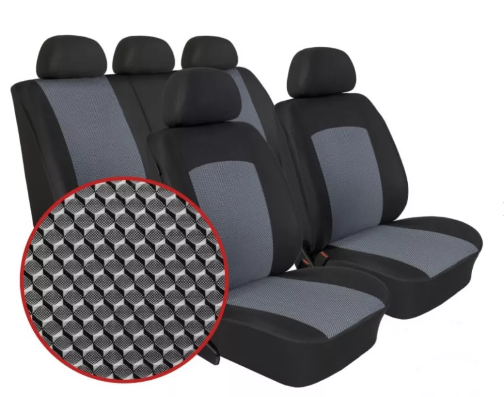 Autopotahy FORD TRANSIT CUSTOM, 3 místa, od r. 2012, Dynamic šedý